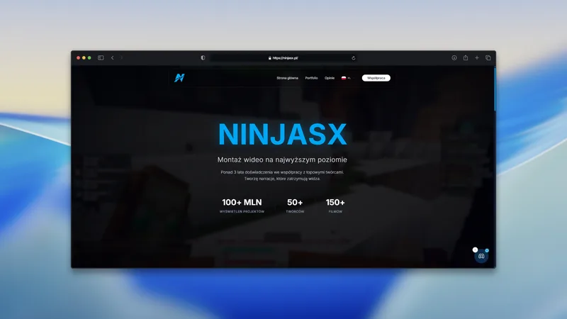 Screenshot of the website NinjasX