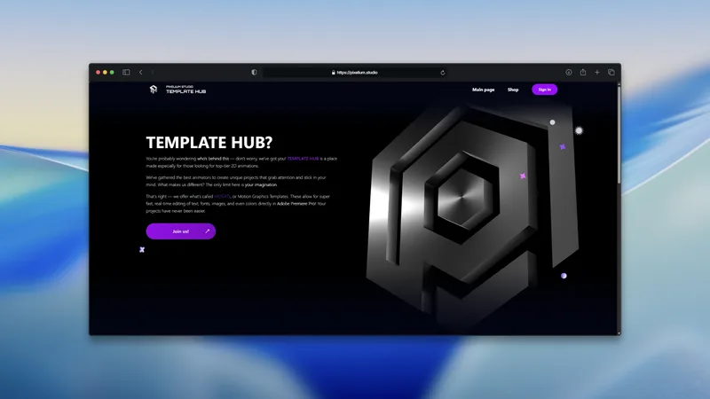 Screenshot of the website Pixelium