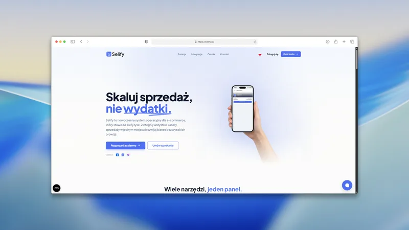 Screenshot of the website Selify