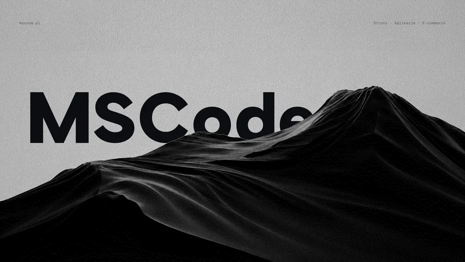 Szczyt – Monochromatyczna góra, za której zbocze wchodzi napis.